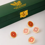 Eden Bandhgala Buttons (Red)