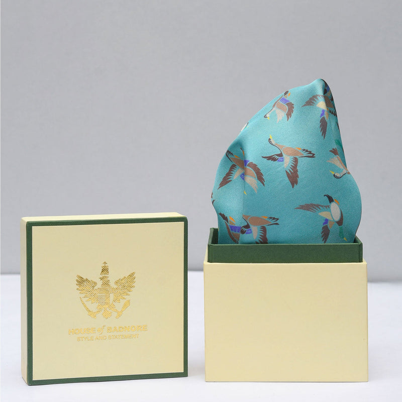 Flights of Fancy Pocket Square & Cufflinks Set