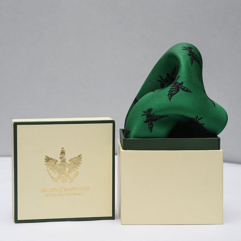 Badnore Eagle Pocket Square & Cufflinks Set