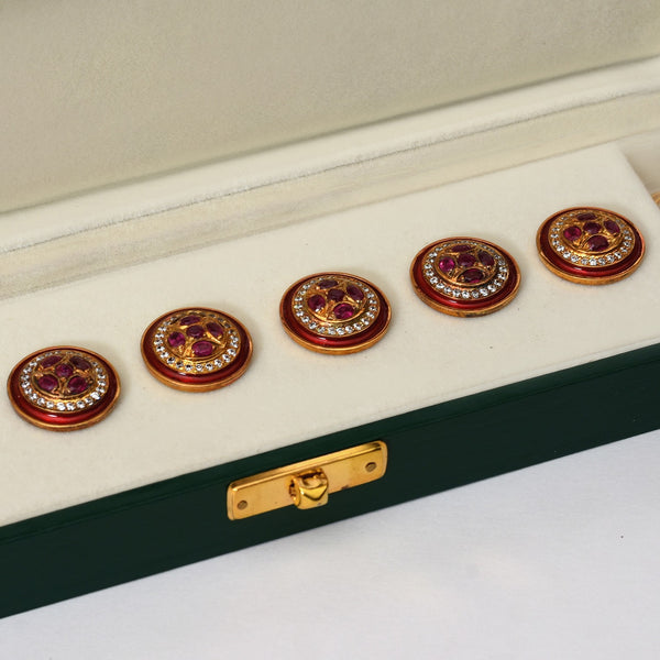 Royal Ruby Bandhgala Buttons