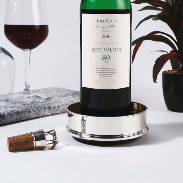 Grappa Wine Coaster & Bottle Stopper Set